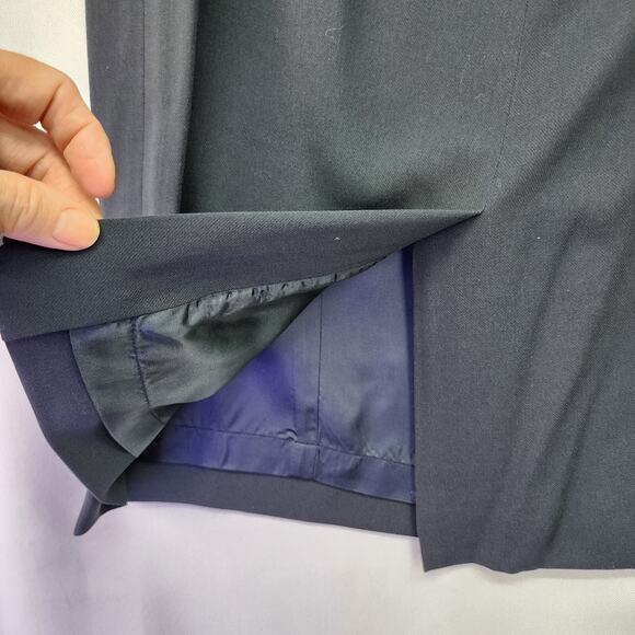 NWT Rena Rowan Women’s SZ 6 Pencil Skirt Dark Blue Wool Blend Straight Career - Picture 5 of 10